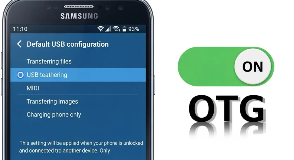 Samsung (Enable OTG Samsung)