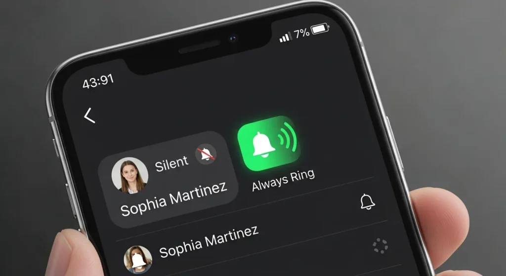 Set A Contact to Always Ring On Silent