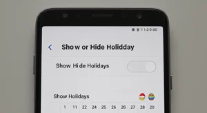 Show or Hide Holidays on Calendar on Samsung